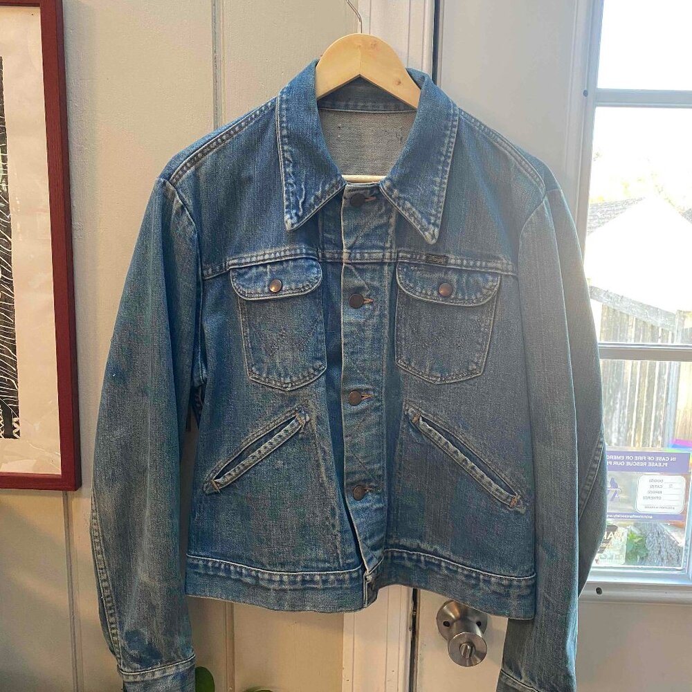 Vintage Wrangler x Reformation Repurposed Garment Made in USA Denim Jacket